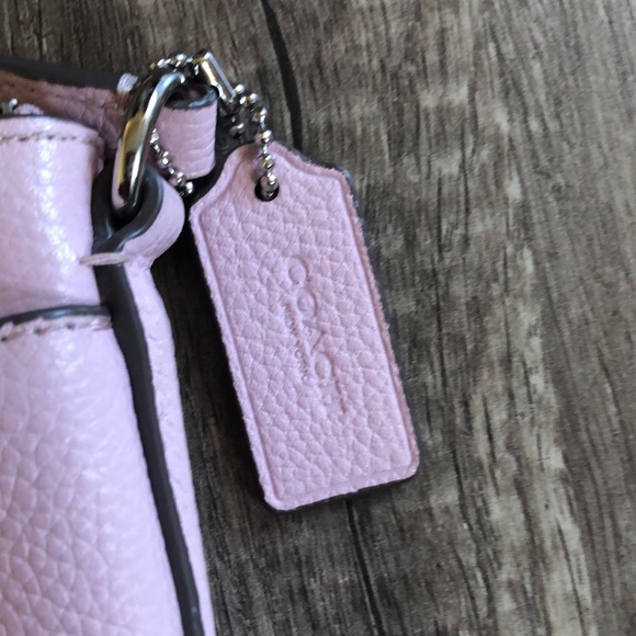 Coach Polished Pebble Journal Crossbody Purse in Pink Petal - Picture 6 of 14